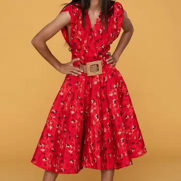 Printed midi dress